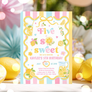 Invitation Cinq ans c'est trop mignon Fête d'anniversaire d'é
