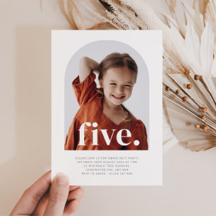 Invitation Cinq Arches Photo Anniversaire