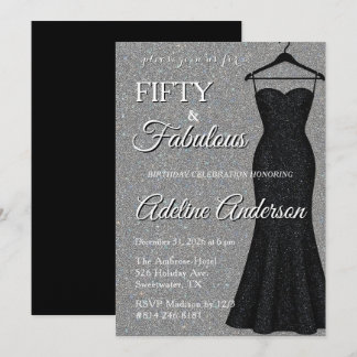 Invitation Cinquante ans et Fabuleux Anniversaire de 50 ans n