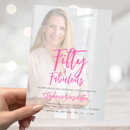 Invitation Cinquante ans et Fantastique Photo Anniversaire 50