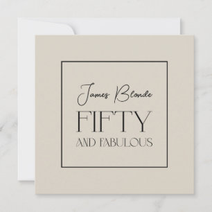 Invitation Cinquante et fabuleuse fête d'anniversaire de Gent