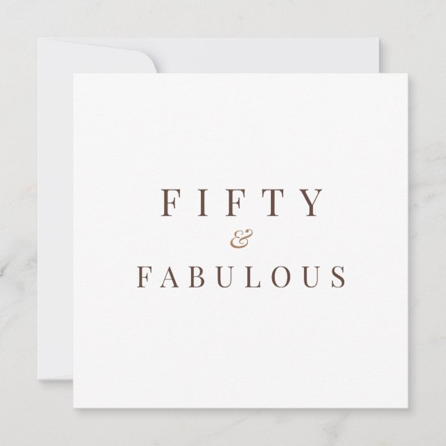 Invitation Cinquante et fabuleux 50e anniversaire (Devant)