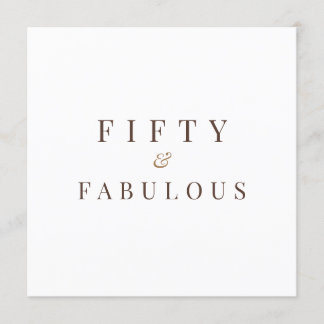 Invitation Cinquante et fabuleux 50e anniversaire