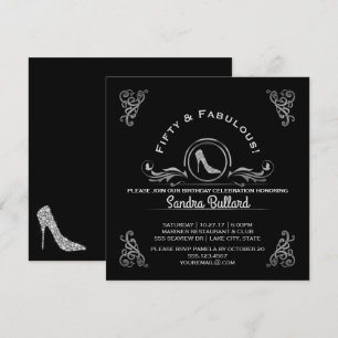 Invitation Cinquante et fabuleux Diamant talons hauts Anniver