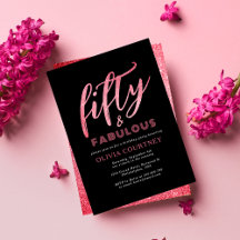 Cinquante et fabuleux noir et rose Parties scintil