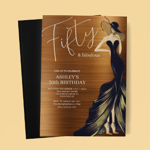 Invitation Cinquante et Fantastique Robe 50e Anniversaire