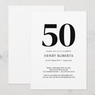 Invitation Cinquante et Fantastique Soirée d'anniversaire noi