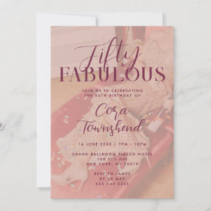 Invitation Cinquante & Fantastique Robe Photo 50e Anniversair