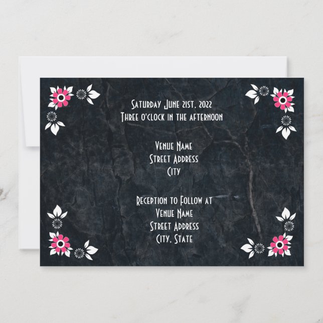 Invitation Cinquante Style Diner Mariage (Dos)
