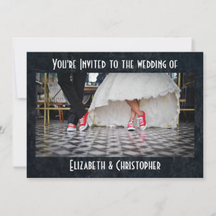 Invitation Cinquante Style Diner Rouge Chaussures Mariage