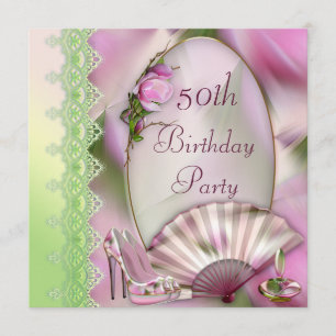 Invitation Cinquantième anniversaire fascinant de chaussures,