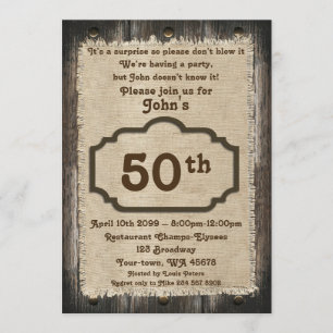 Invitation cinquantième, homme d'anniversaire, homme de
