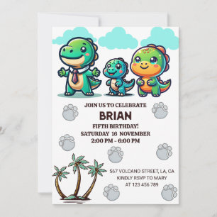Invitation Cinquième anniversaire de Brian
