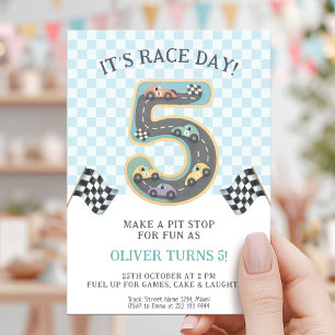 Invitation Cinquième anniversaire Jour de course