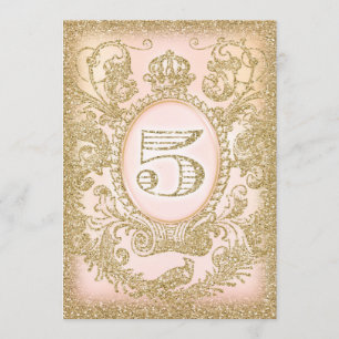 Invitation Cinquième anniversaire une fois à une fois Princes
