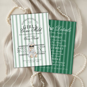 Invitation Circuit de célibataire de l'ours de spa Girls Gone