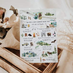 Invitation Circuit d'été de camping en montagne