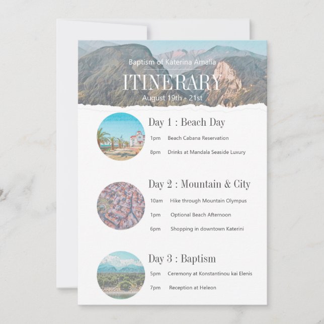 Invitation Circuit Mosaïque au bord de la mer (Devant)