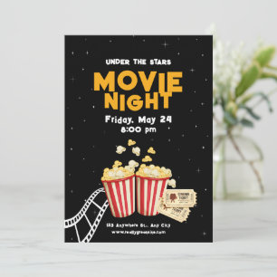 Invitation Circulaire nocturne, Soirée cinéma fête d'annivers