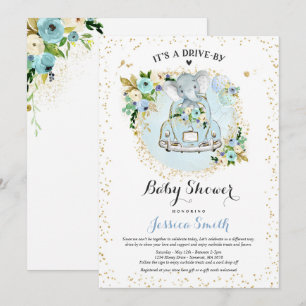 Invitation Circulation Des Éléphants Par Baby shower Invitati