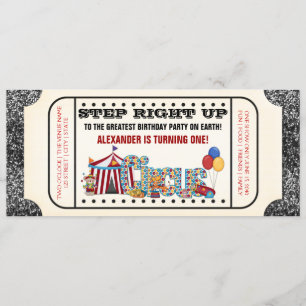 Invitation Circus Ticket Party