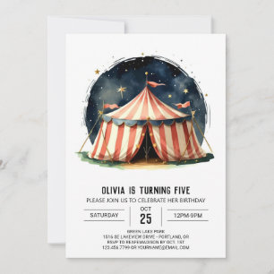 Invitation Cirque de fête pour enfants anniversaire