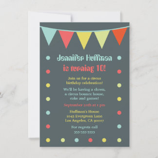 Invitation Cirque moderne et chic