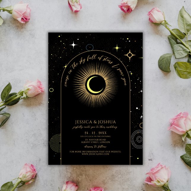 Invitation Citation astrologique de l'arc noir céleste (Créateur téléchargé)