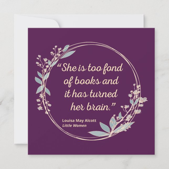 Invitation Citation de Little Women II - Style mignon (Devant)