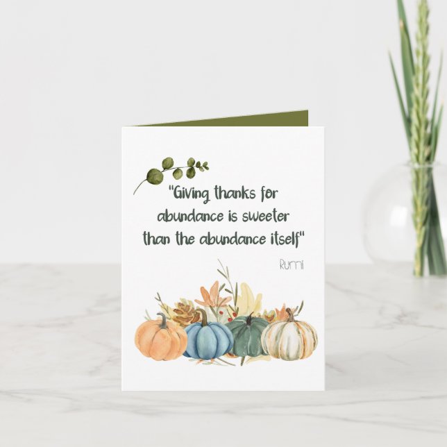 Invitation Citation de Rumi Thanksgiving - Bon thanksgiving (Devant)