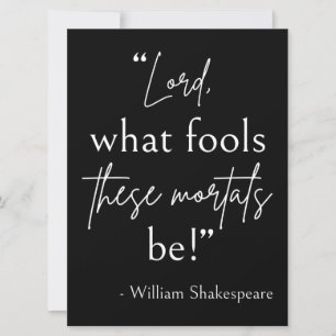 Invitation Citation de Shakespeare - Mal mortels II