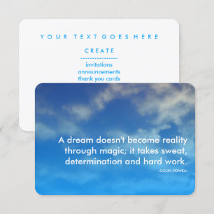 Invitation citation de succès de powell