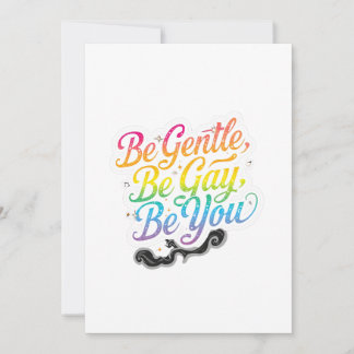Invitation Citez la citation arc-en-ciel Sois Gentil Sois Gay
