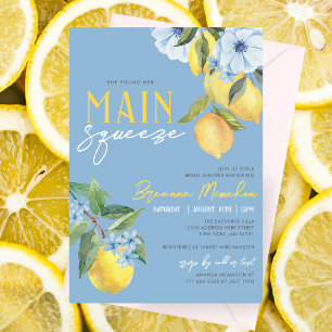 Invitation Citron Bleu A Trouvé Sa Fête des mariées De Squeez