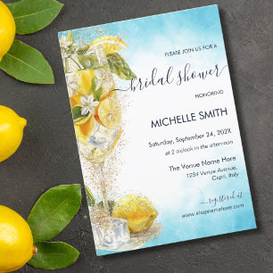 Invitation Citron Citrus Cocktail d'été Italie Fête des marié