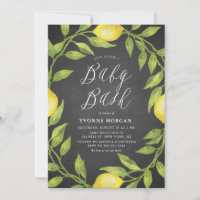 Citron vert couronnes Baby shower de tableau noir
