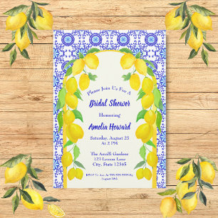 Invitation Citrons aquarelle Positano Amalfi enterrement de v