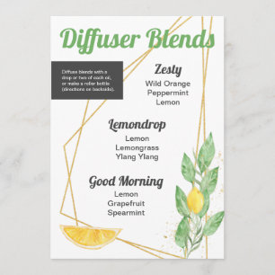 Invitation Citrons et Feuilles Essential Oil Mélange Roller B