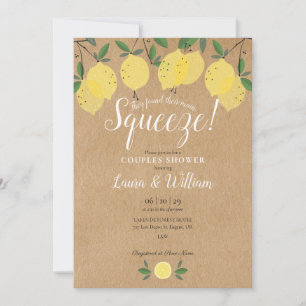 Invitation Citrons principaux Citrons rustique Kraft Couples 
