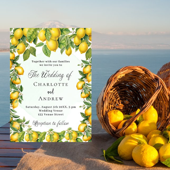 Invitation Citrons verdure élégant mariage (Créateur téléchargé)