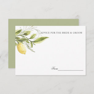 Invitation Citrons verts et Mariages feuille Conseils ou rece