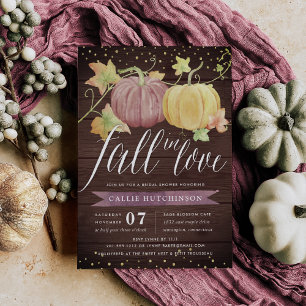 Invitation Citrouille automne   Fête des mariées d'automne
