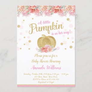 Invitation Citrouille Baby shower