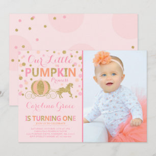 Invitation Citrouille Birthday Citrouille Princess