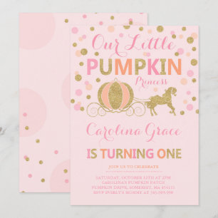 Invitation Citrouille Birthday Citrouille Princess