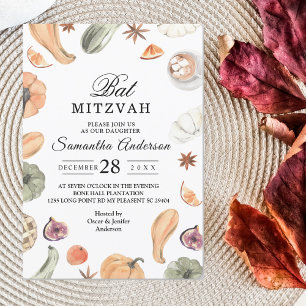Invitation Citrouille couleur d'aquarelle tendance Vibes d'