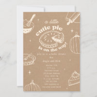 Citrouille Cutie Cardstock Baby shower neutre