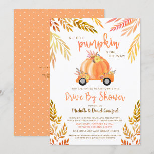 Invitation Citrouille d'aquarelle d'automne par Baby shower