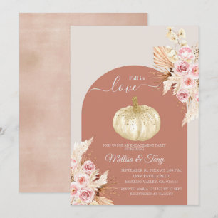 Invitation Citrouille d'arc Boho Tombant amoureux