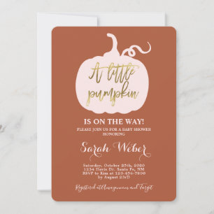 Invitation citrouille d'automne